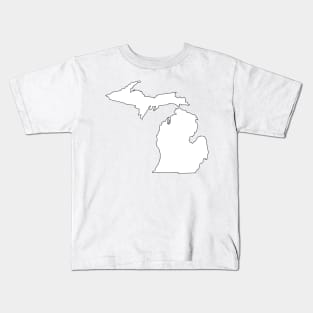 Michigan in White Kids T-Shirt